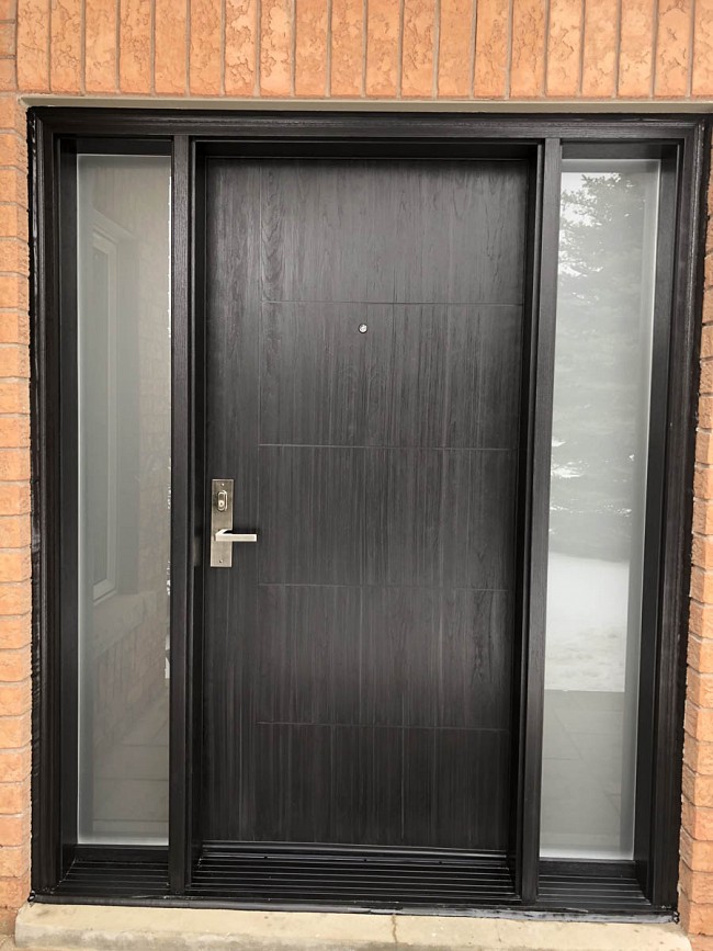 fiberglass-doors-installation-toronto-cherry-grain