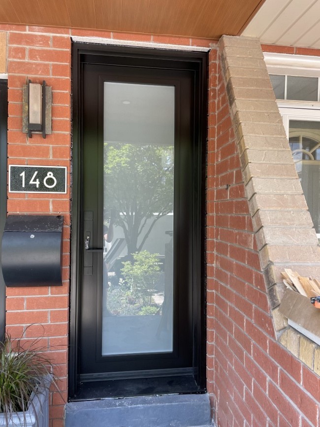 privacy window entry door