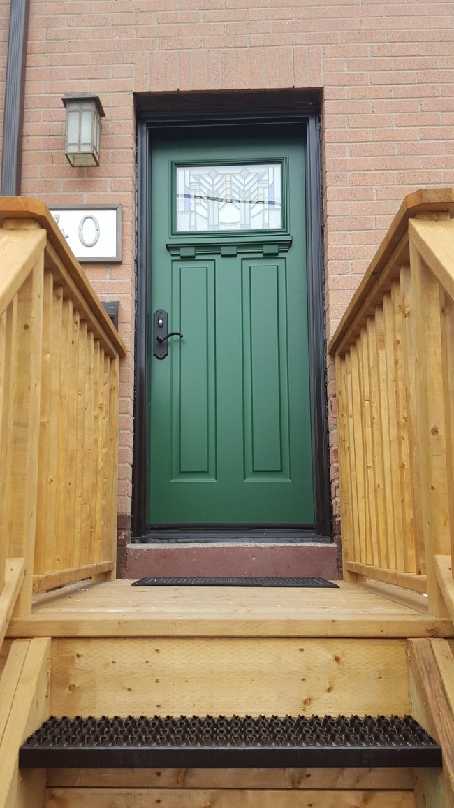 steel-door-installation-replacement-toronto-wood-railing