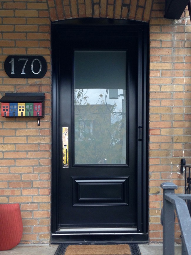steel-door-installation-replacement-toronto-Steel Entrance door on a home in Toronto Canada